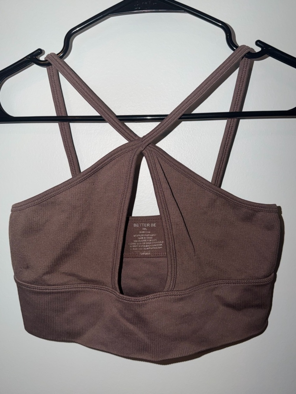 BETTER BE M/L High Neck Strappy Sports Bra